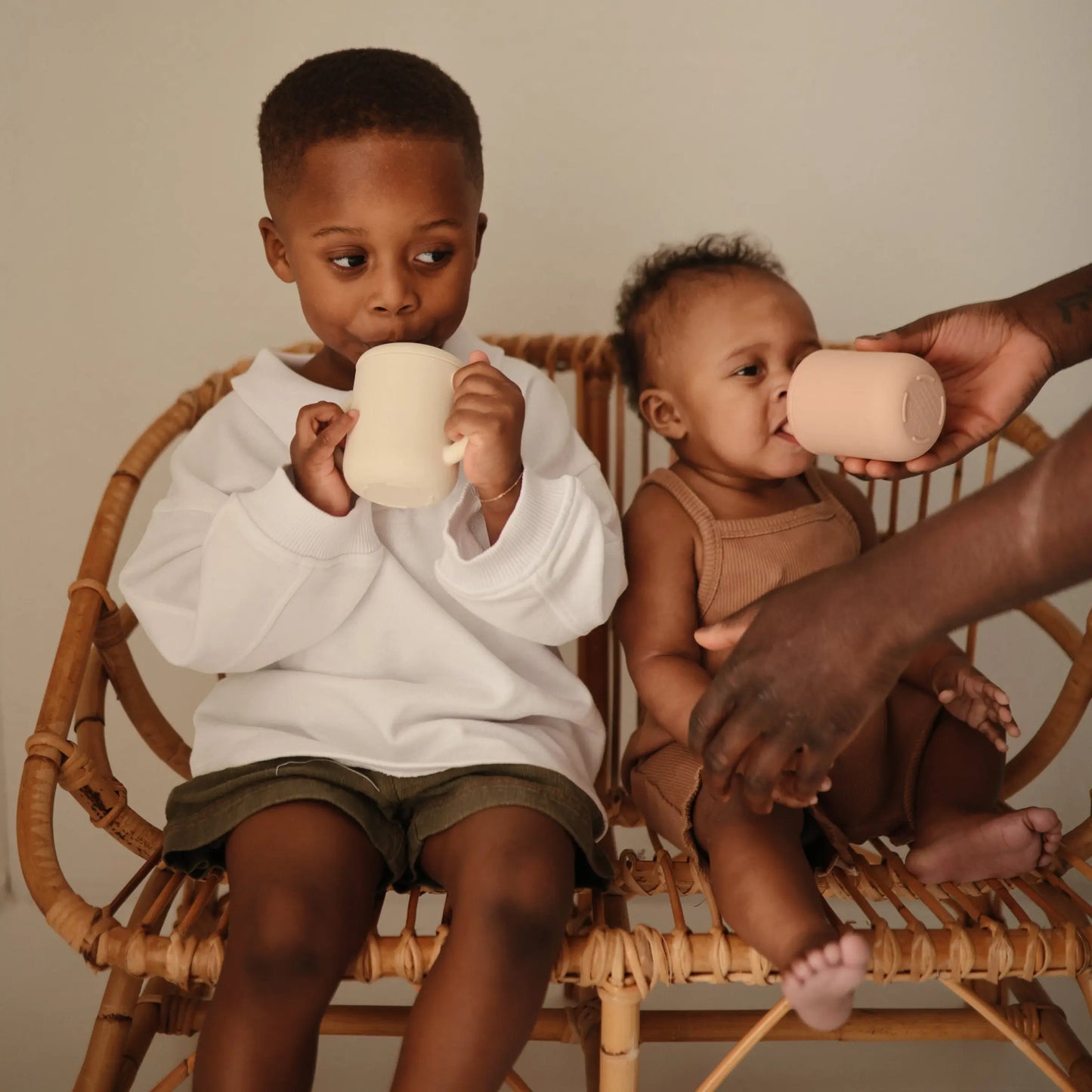 Silicone Sippy Cup for Toddlers Leak Resistant Easy Grip Design Mushie Everetts Place: Online Boutique