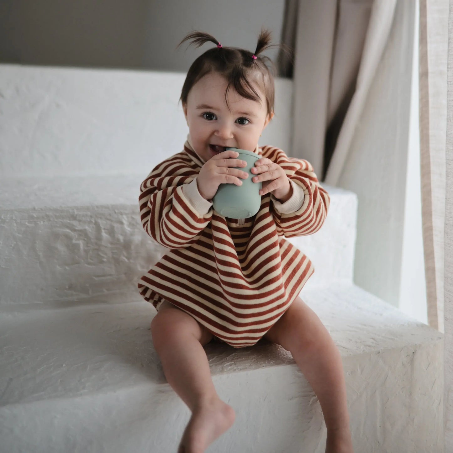 Silicone Sippy Cup for Toddlers Leak Resistant Easy Grip Design Mushie Everetts Place: Online Boutique