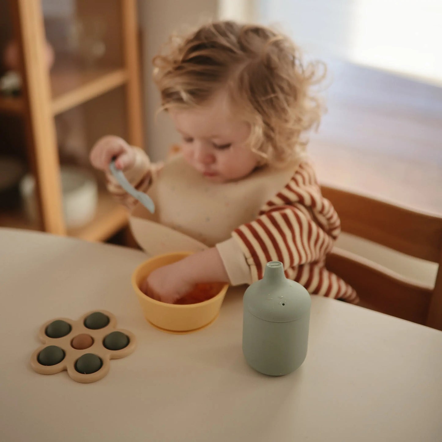 Silicone Sippy Cup for Toddlers Leak Resistant Easy Grip Design Mushie Everetts Place: Online Boutique