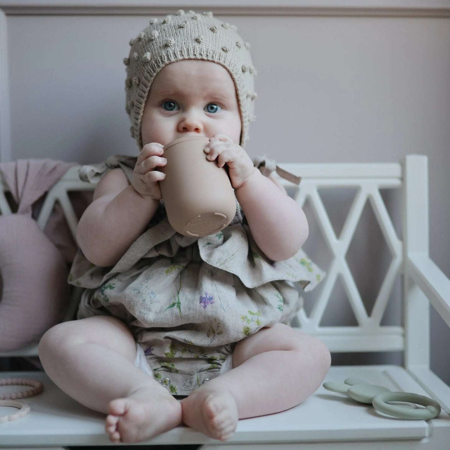 Silicone Sippy Cup for Toddlers Leak Resistant Easy Grip Design Mushie Everetts Place: Online Boutique