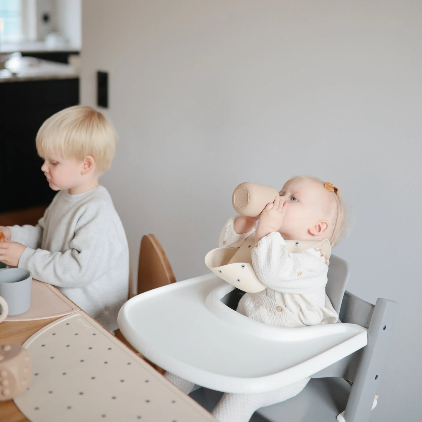 Silicone Sippy Cup for Toddlers Leak Resistant Easy Grip Design Mushie Everetts Place: Online Boutique
