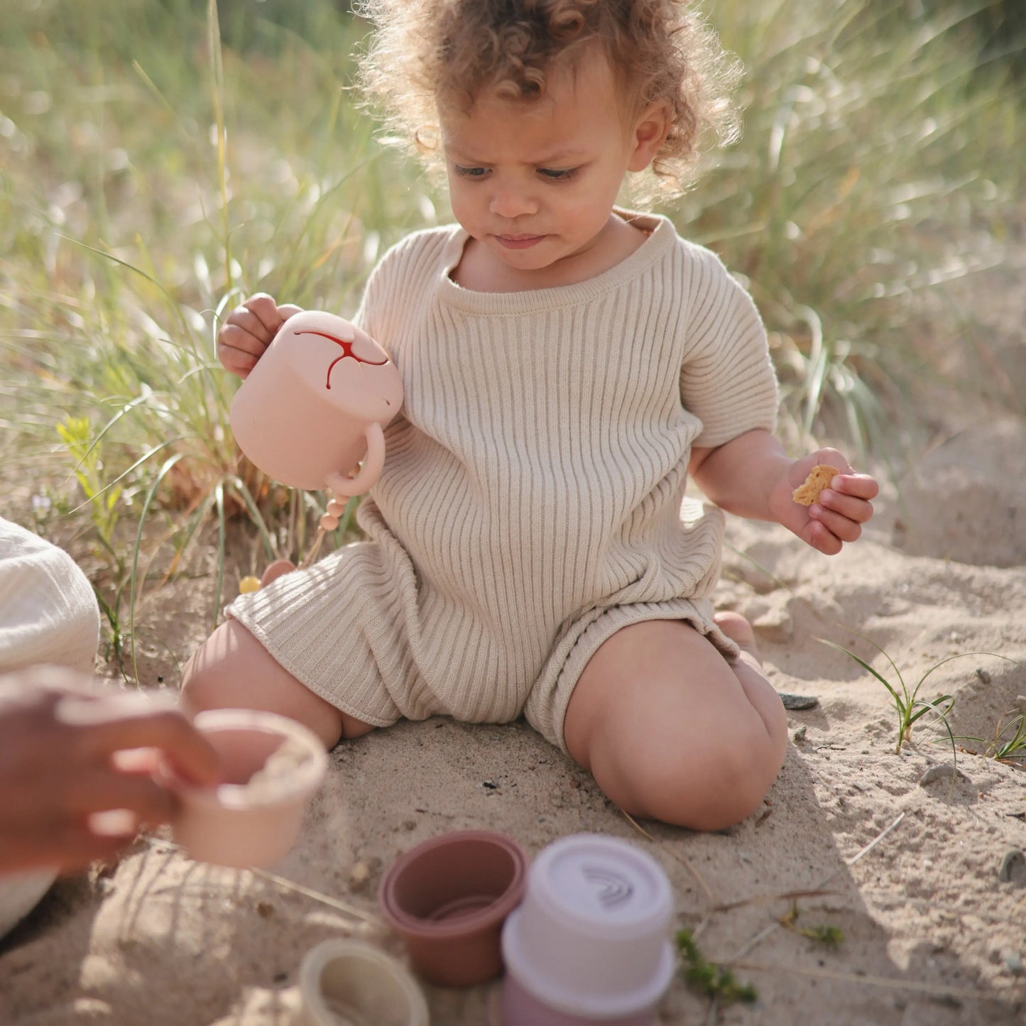 Silicone Snack Cup with Easy Grip Handles Spill Proof Design for Toddlers Mushie Everetts Place: Online Boutique