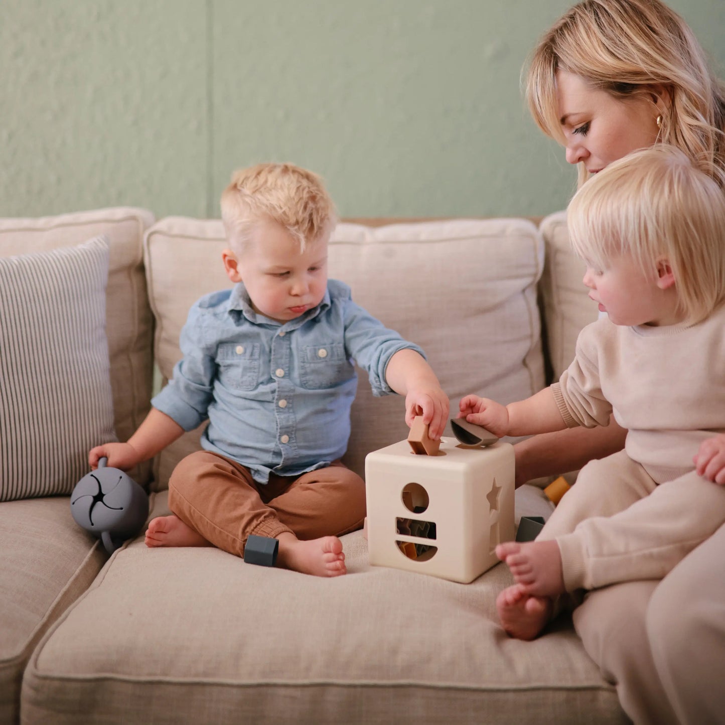 Silicone Snack Cup with Easy Grip Handles Spill Proof Design for Toddlers Mushie Everetts Place: Online Boutique