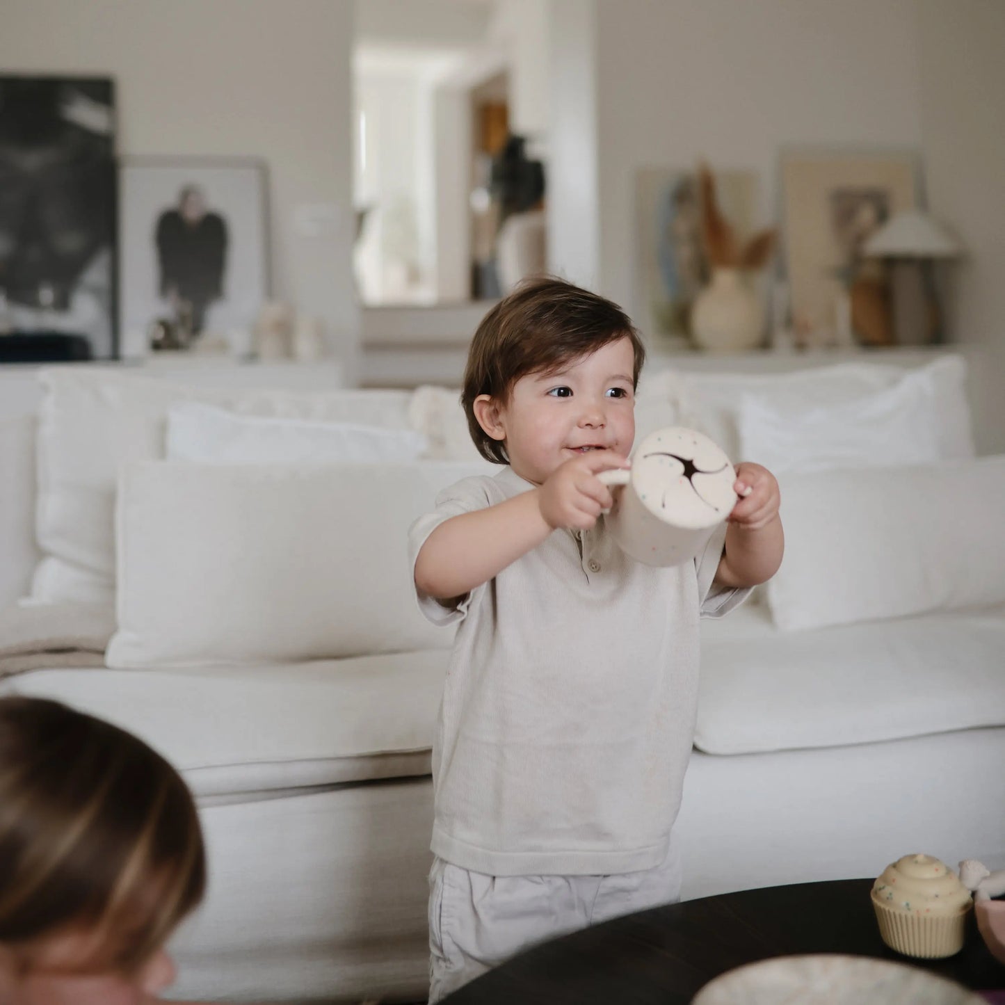 Silicone Snack Cup with Easy Grip Handles Spill Proof Design for Toddlers Mushie Everetts Place: Online Boutique