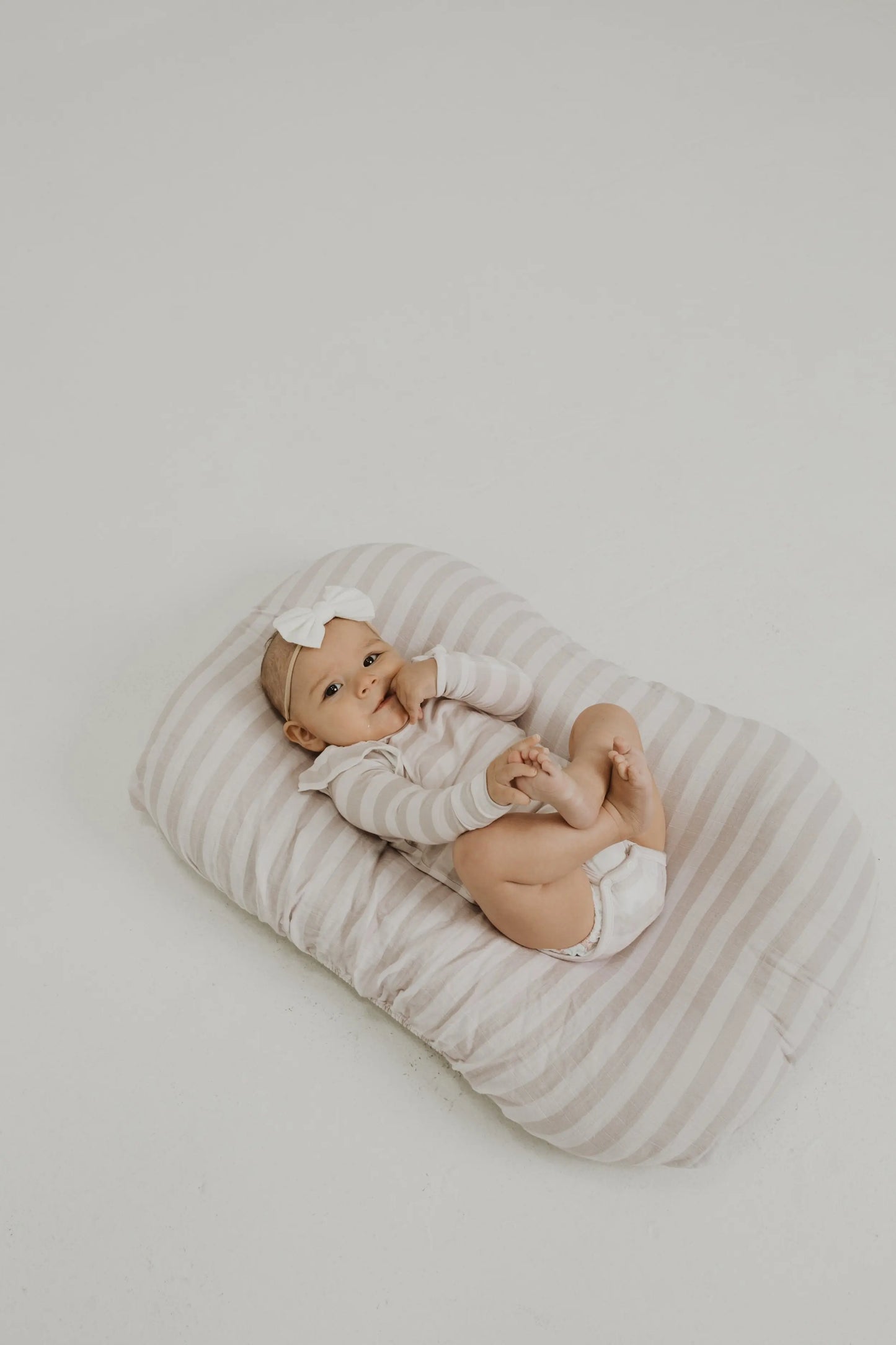 Silky Bamboo Ruffle Bodysuit Striped Long Sleeve Baby Charlie Lou Baby Everetts Place: Online Boutique