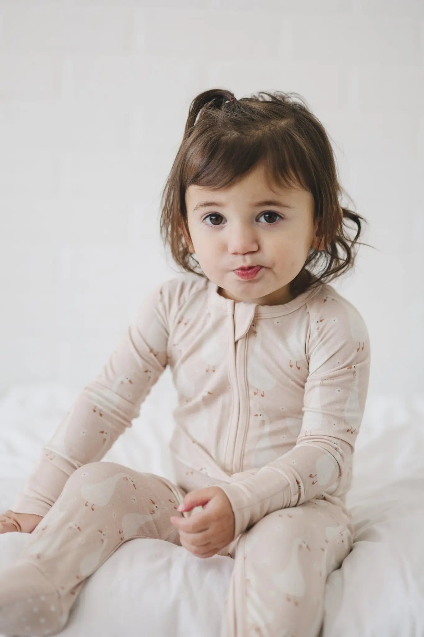 Little Joy Co. Silly Goose Bamboo Romper For Babies Non Slip Soles - Apparel & Accessories > Clothing > Baby & Toddler Clothing > Baby & Toddler Sleepwear