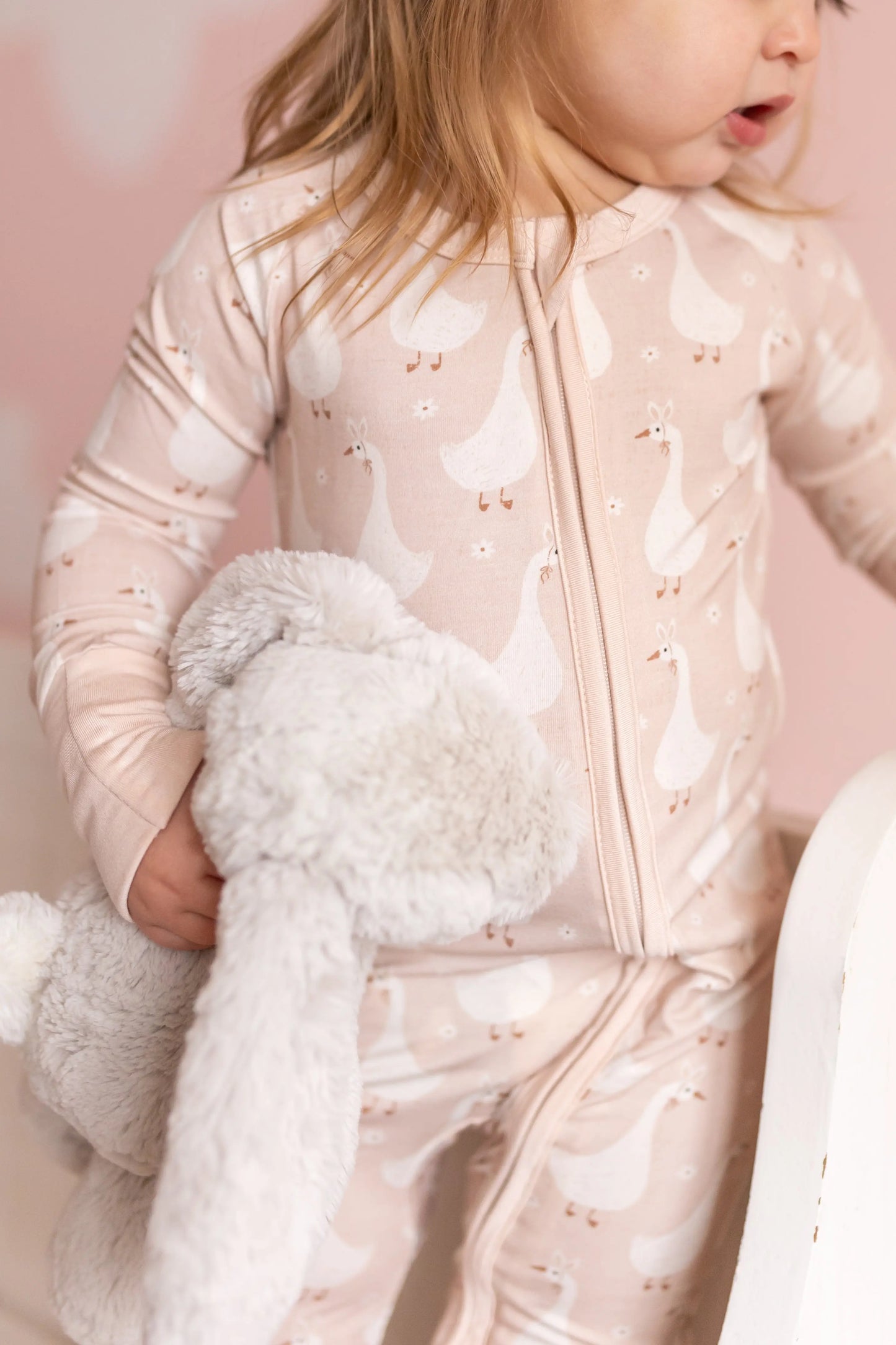Little Joy Co. Silly Goose Bamboo Romper For Babies Non Slip Soles - Apparel & Accessories > Clothing > Baby & Toddler Clothing > Baby & Toddler Sleepwear