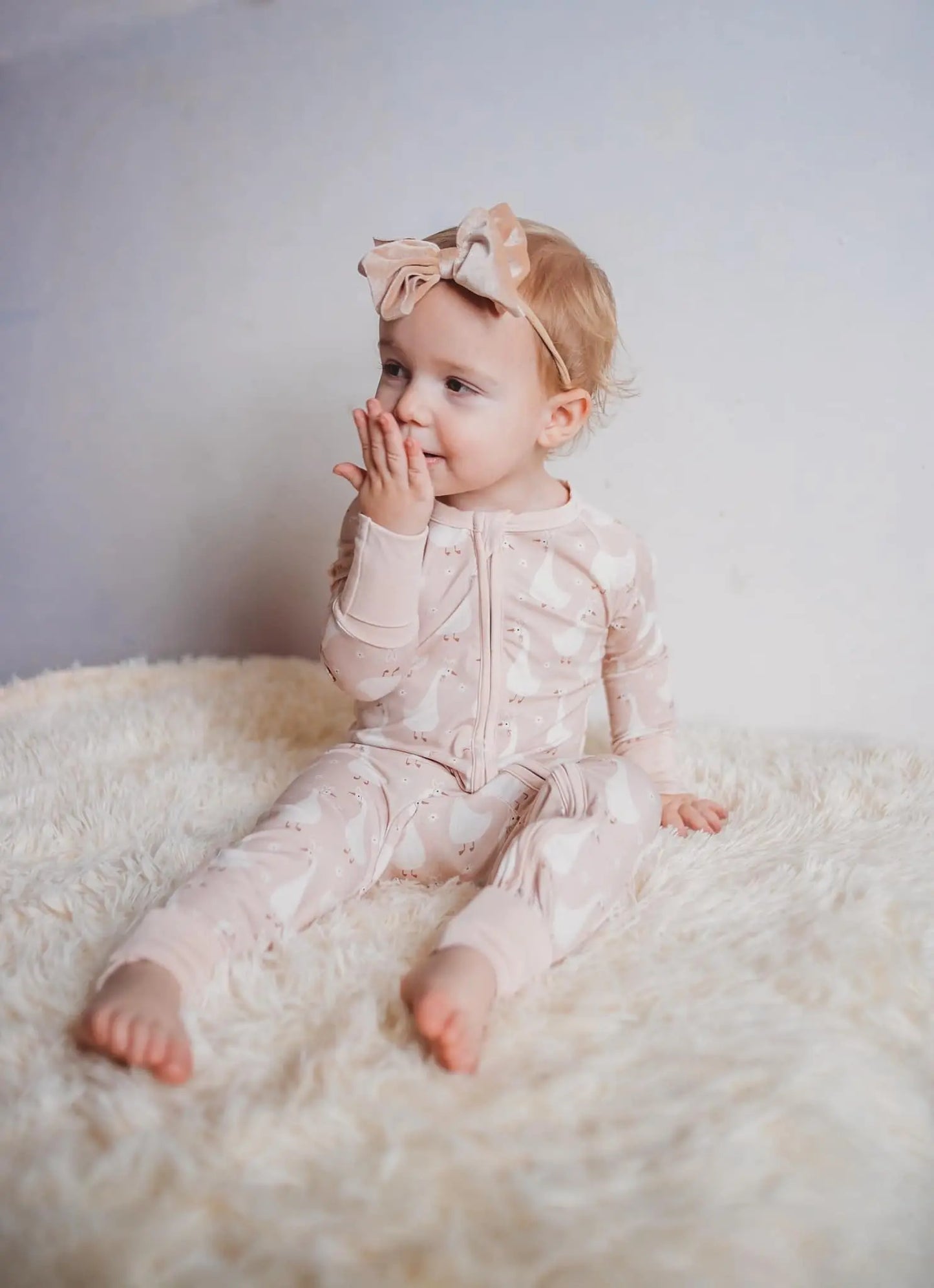 Little Joy Co. Silly Goose Bamboo Romper For Babies Non Slip Soles - Apparel & Accessories > Clothing > Baby & Toddler Clothing > Baby & Toddler Sleepwear
