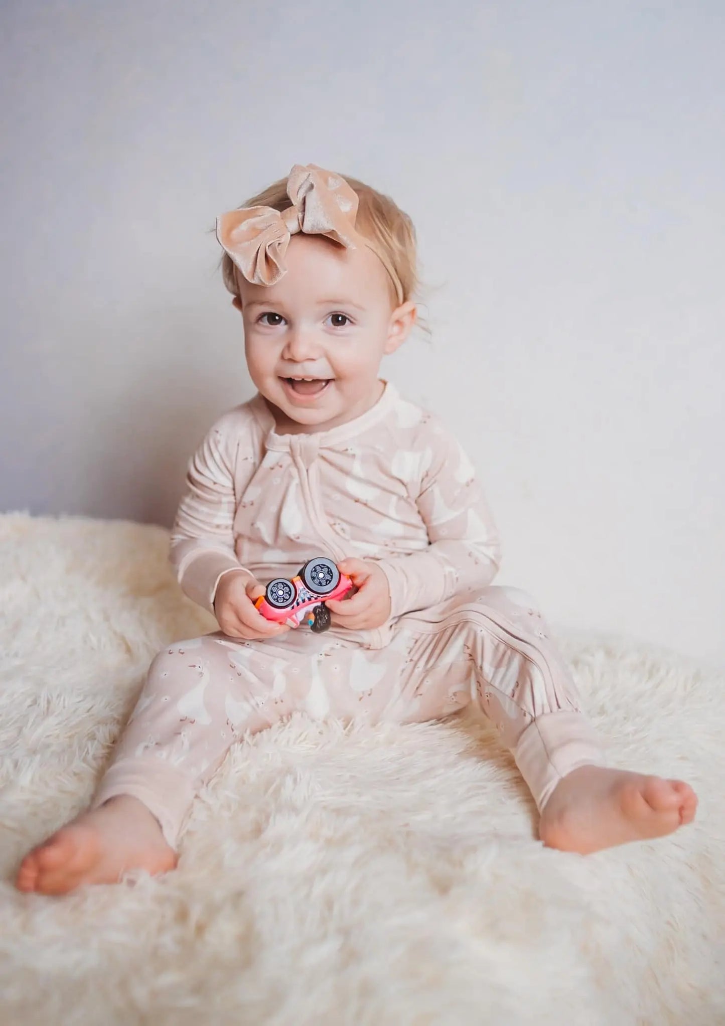 Little Joy Co. Silly Goose Bamboo Romper For Babies Non Slip Soles - Apparel & Accessories > Clothing > Baby & Toddler Clothing > Baby & Toddler Sleepwear