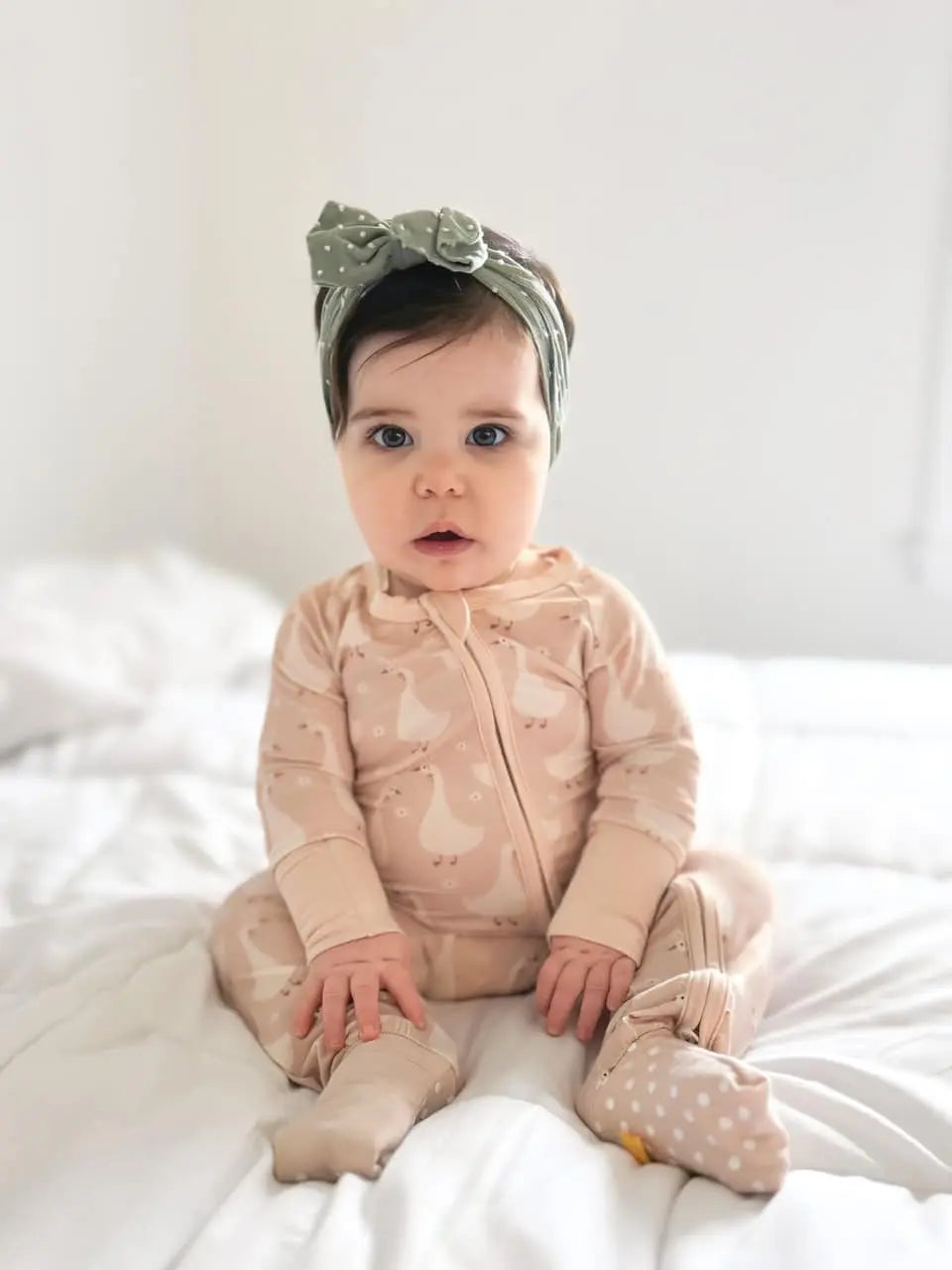 Little Joy Co. Silly Goose Bamboo Romper For Babies Non Slip Soles - Apparel & Accessories > Clothing > Baby & Toddler Clothing > Baby & Toddler Sleepwear