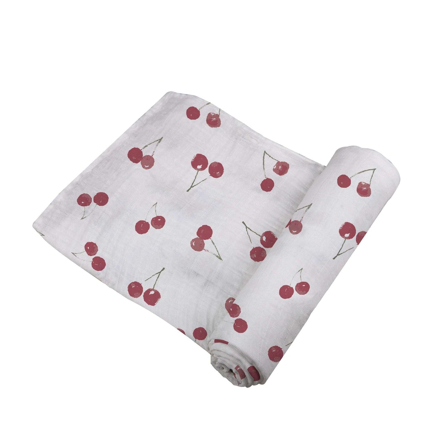 Sweetheart Cherry Bamboo Swaddle Soft Breathable Muslin Baby Blanket Newcastle Classics