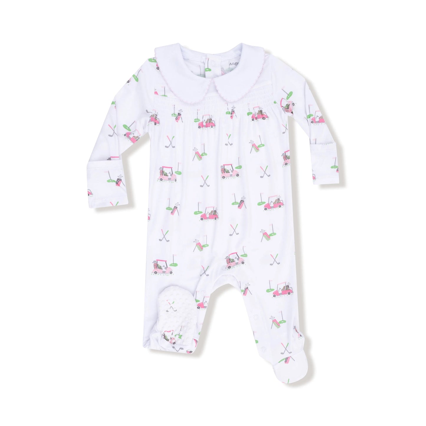 Smocked Peter Pan Collar Footie Baby Onesie Snap Closure Angel Dear Everetts Place: Online Boutique