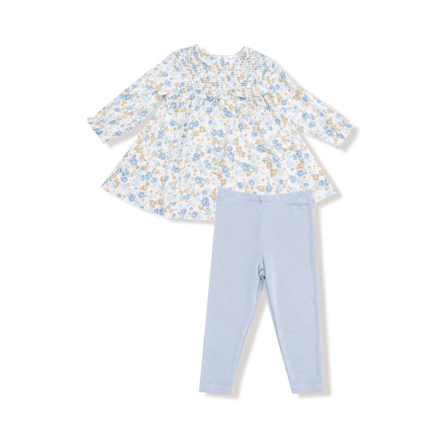 Angel Dear Smocked Ruffle Long Sleeve Dress And Ribbed Legging Set - Apparel & Accessories > Clothing > Baby & Toddler Clothing > Baby & Toddler Dresses 977