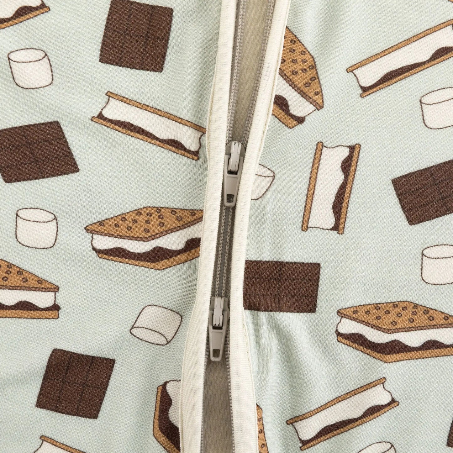 Smore to Love Convertible Zip Footies Blue Bamboo Fabric Dreamlet Everetts Place: Online Boutique