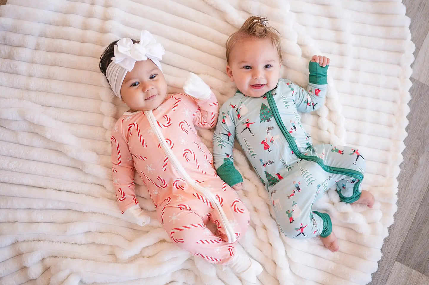 Snow Day Green (Convertible Zip Footies) Dreamlet Everetts Place: Online Boutique