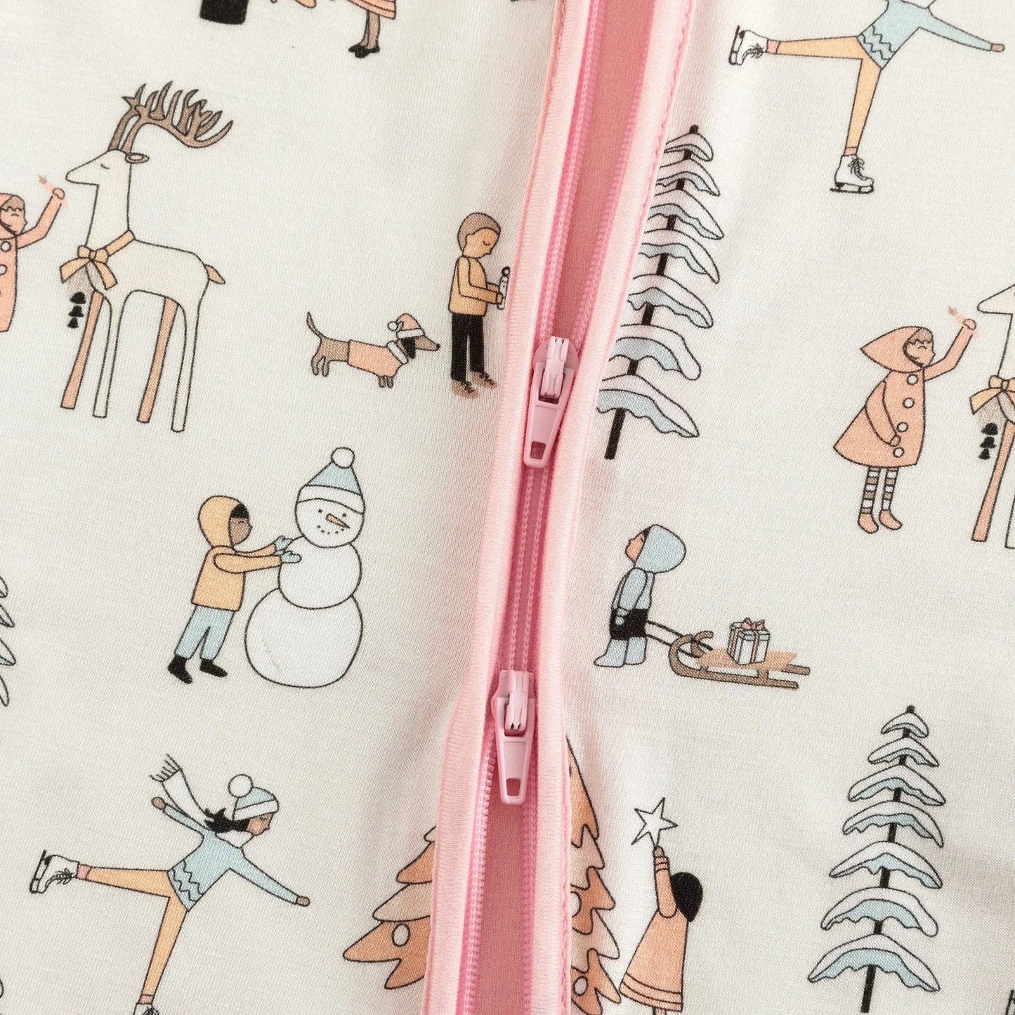 Snow Day Pink (Convertible Zip Footies) Dreamlet Everetts Place: Online Boutique