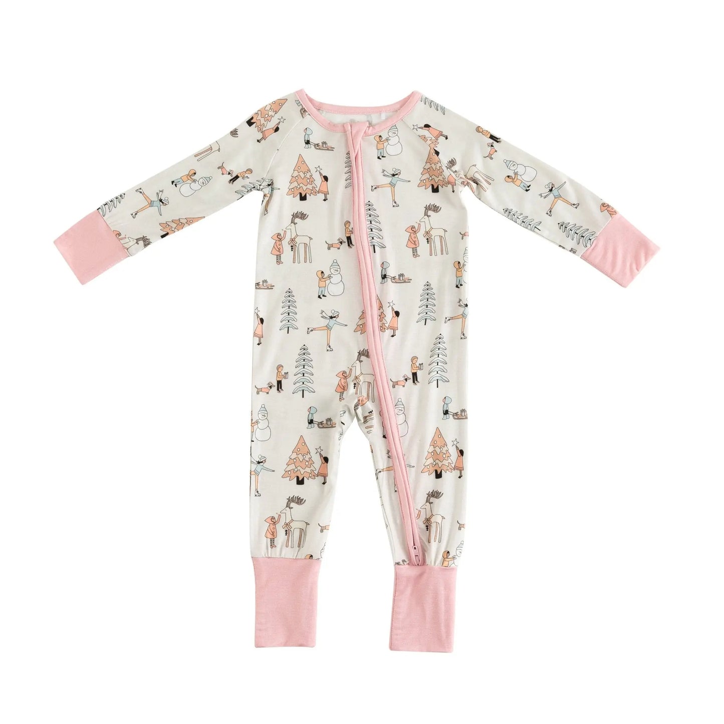Snow Day Pink (Convertible Zip Footies) Dreamlet Everetts Place: Online Boutique