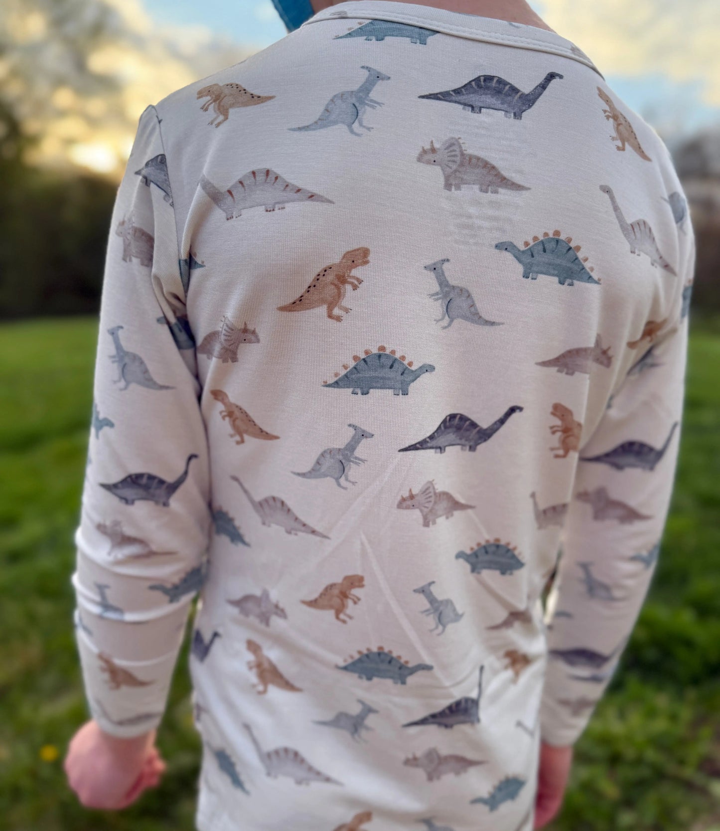 Snugglesaurus Bamboo Pajamas Two Piece Henley Cozy For Kids Little Joy Co. Everetts Place: Online Boutique