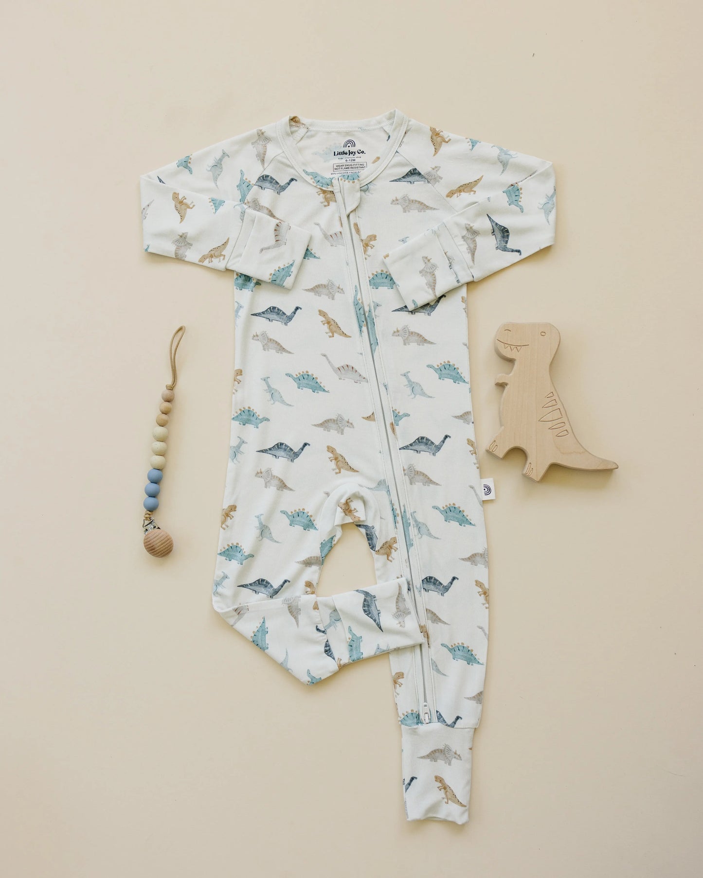 Snugglesaurus Bamboo Zippy Romper for Babies with Feet Little Joy Co. Everetts Place: Online Boutique