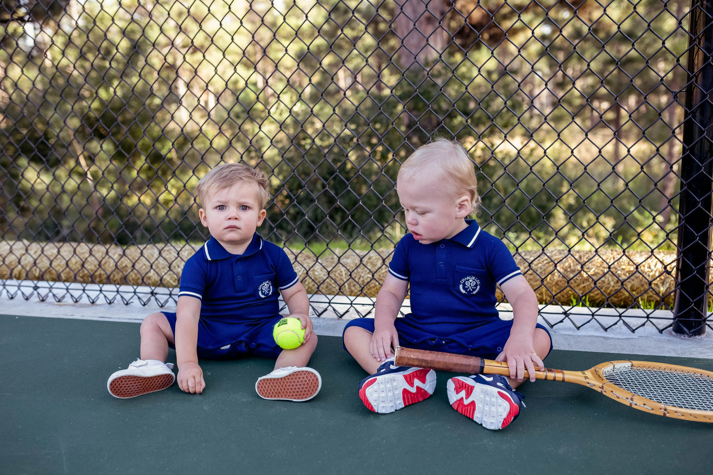 Soft Breathable Waffle Bamboo Polo Romper For Babies Charlie Lou Baby Everetts Place: Online Boutique