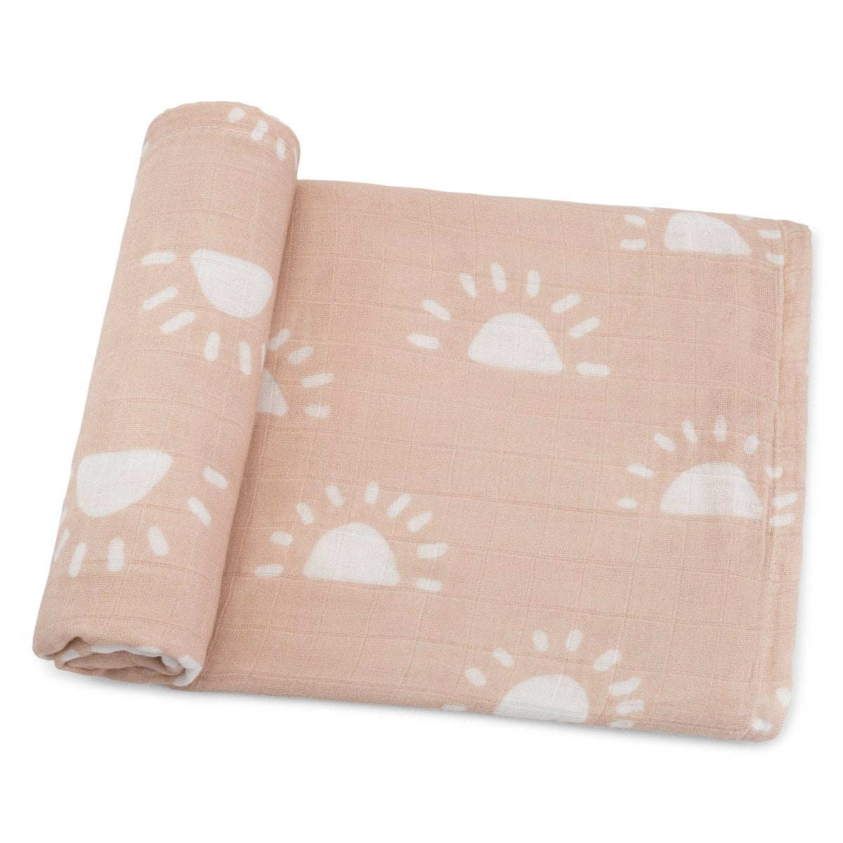 Comfy Cubs Soft Muslin Swaddle Blanket Blush Sun For Baby 1 Pack - Everetts Place Boutique -