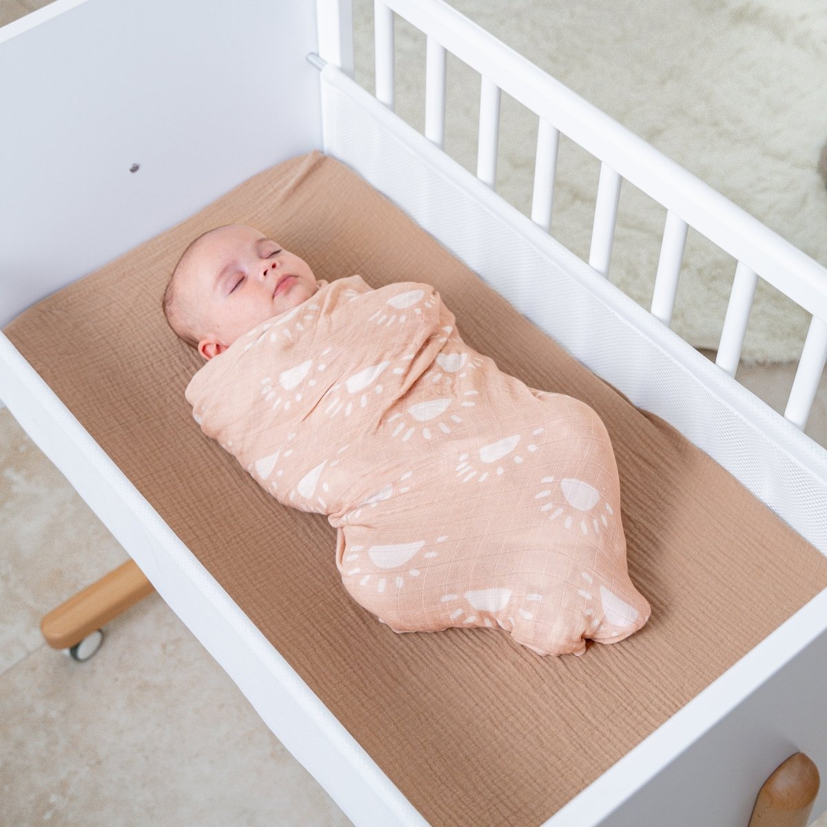 Comfy Cubs Soft Muslin Swaddle Blanket Blush Sun For Baby 1 Pack - Everetts Place Boutique -