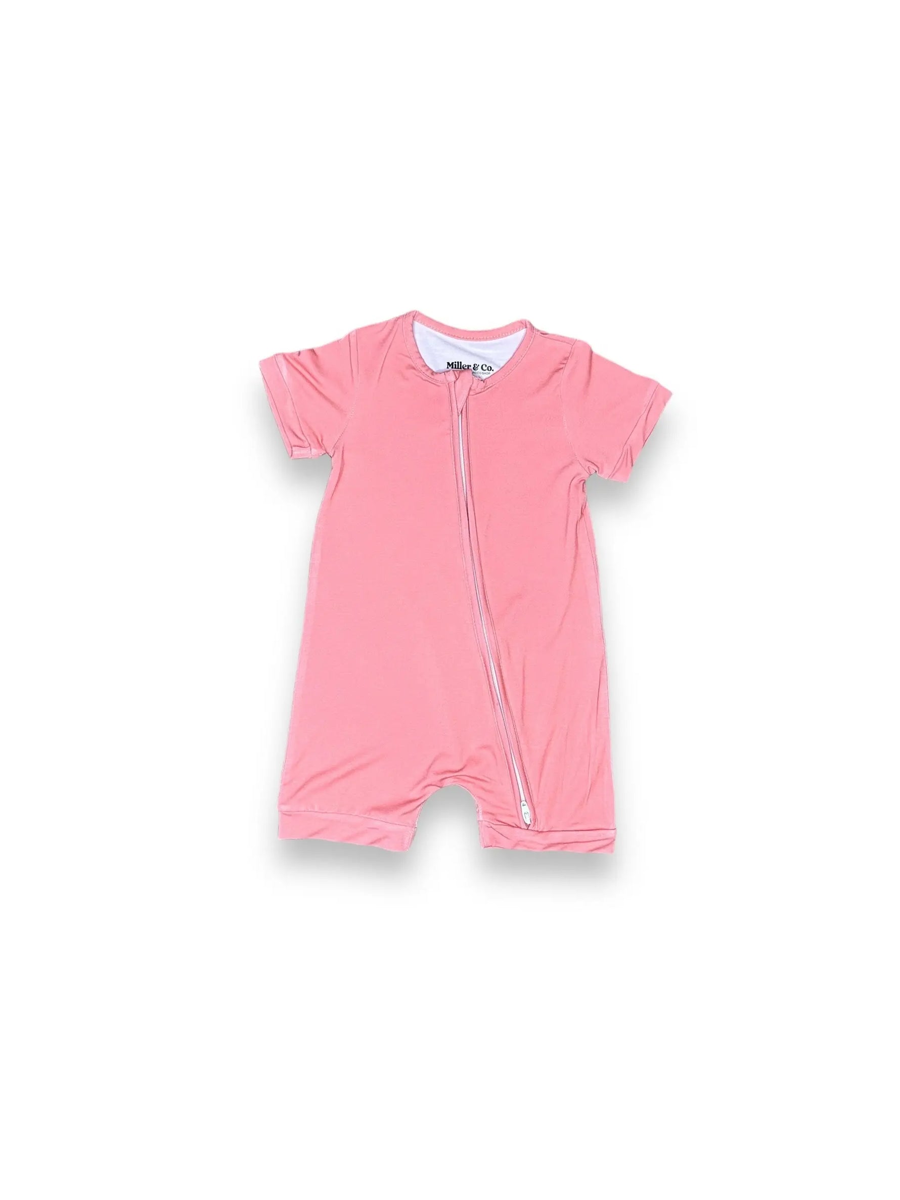 Solid Pink Firefighter, Romper Miller & Co. Everetts Place Boutique