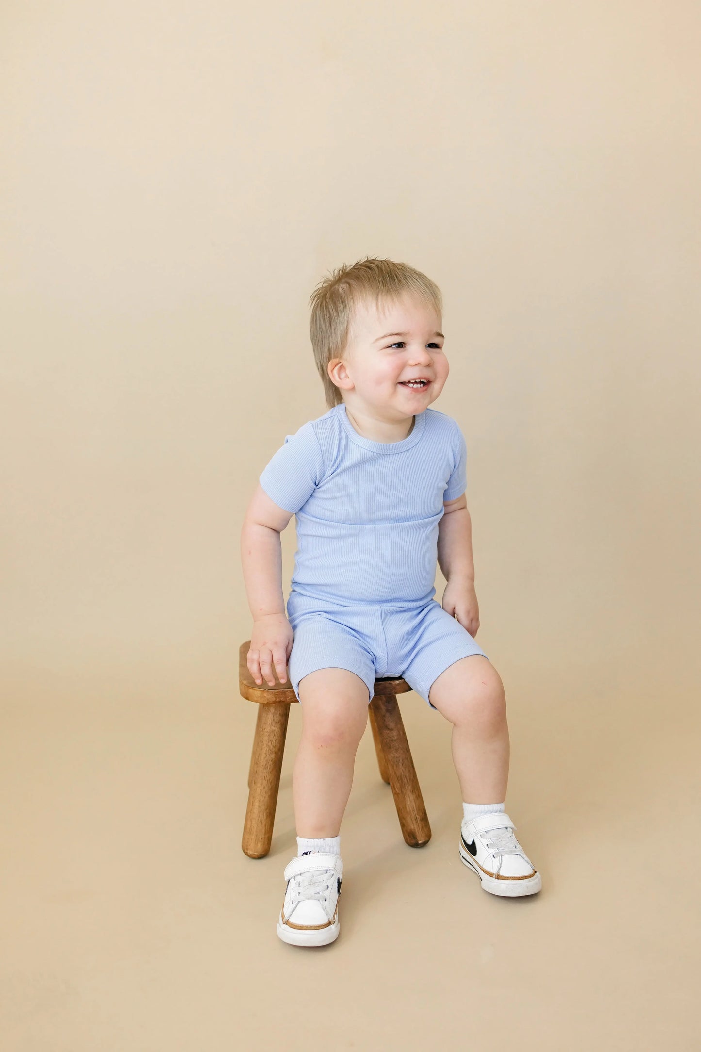 Solid Ribbed Bamboo Two Piece Pajamas For Toddlers Little Joy Co. Everetts Place: Online Boutique