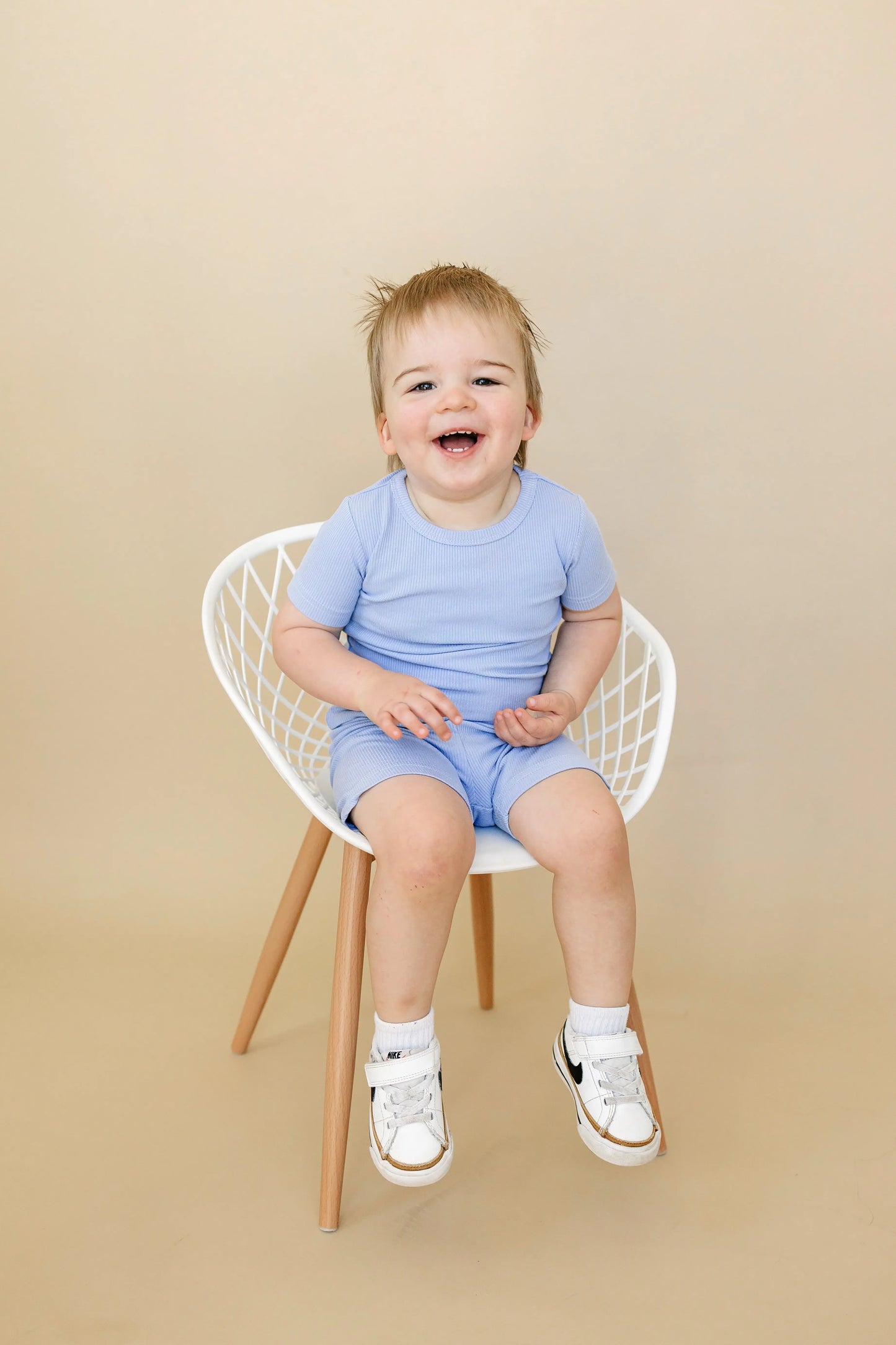 Solid Ribbed Bamboo Two Piece Pajamas For Toddlers Little Joy Co. Everetts Place: Online Boutique