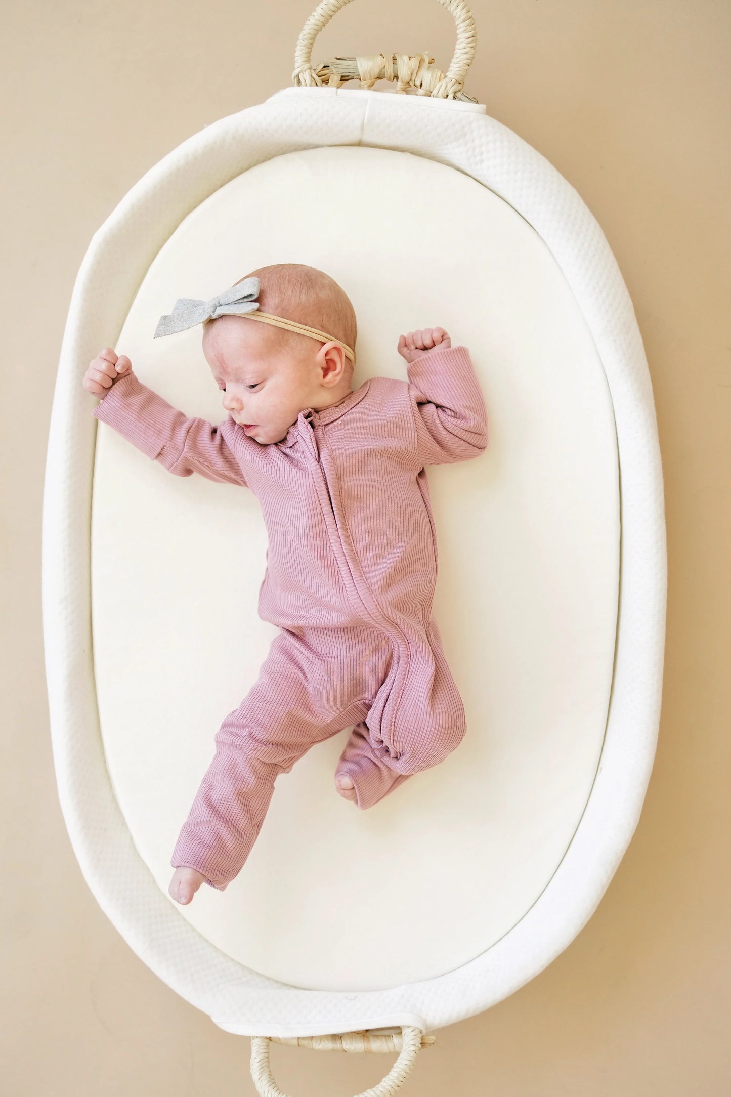 Solid Ribbed Bamboo Zippy Romper for Babies in Colors Little Joy Co. Everetts Place: Online Boutique