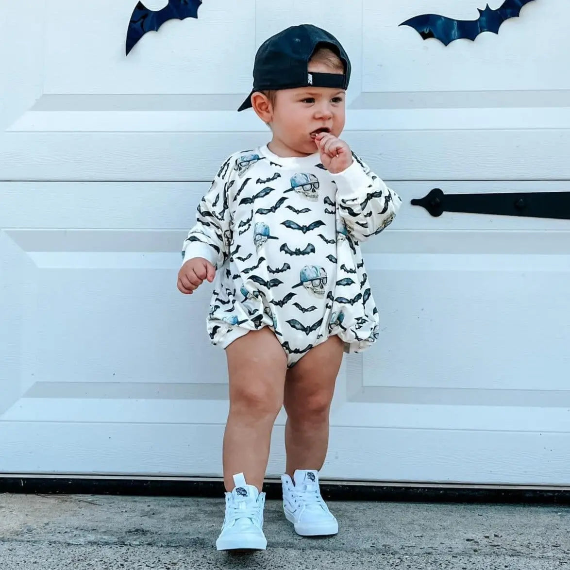 Spooky Bro Bamboo Bubble Romper or Crewneck Sweatshirt Little Joy Co. Everetts Place: Online Boutique
