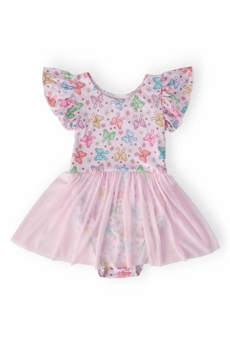 Springtime Bows Twirl Leotard For Little Dancers Girls - Everetts Place Boutique -
