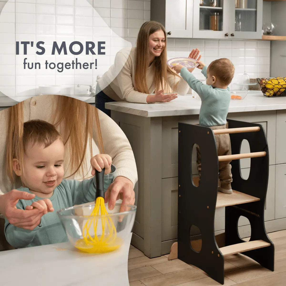 Stable Montessori Learning Tower Wooden Growing Chair Grey Goodevas Everetts Place: Online Boutique