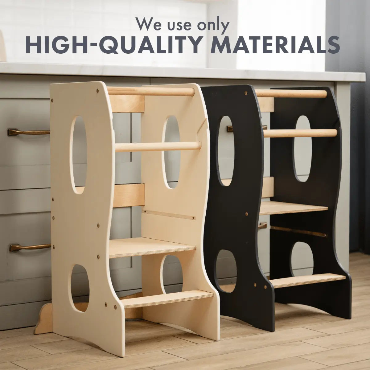 Stable Montessori Learning Tower Wooden Growing Chair Grey Goodevas Everetts Place: Online Boutique