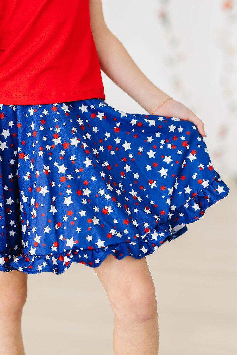 Mila & Rose ® Star Bright Ruffle Twirl Skort With Attached Shorts - Apparel & Accessories > Clothing > Skorts Ruffle Twirl Skort
