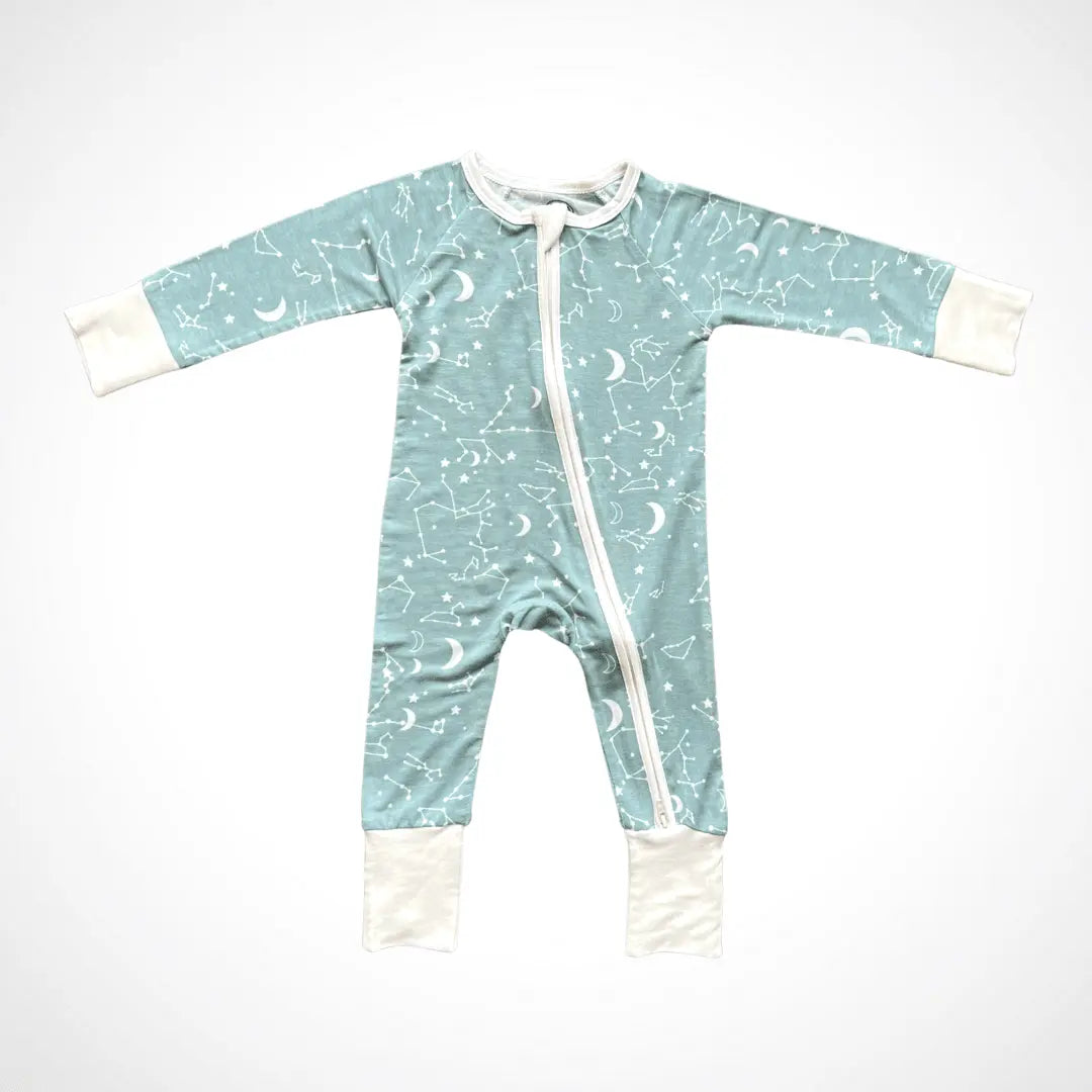 Stargazer Bamboo Baby Pajamas Gender Neutral One-Piece with Two-Way Zipper Kolorful Everetts Place: Online Boutique 38.00