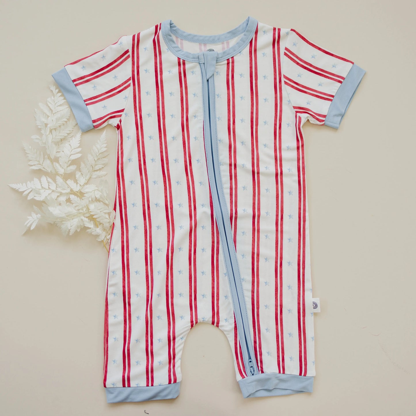 Stars And Stripes Bamboo Shorty Pajamas For Babies Little Joy Co. Everetts Place: Online Boutique