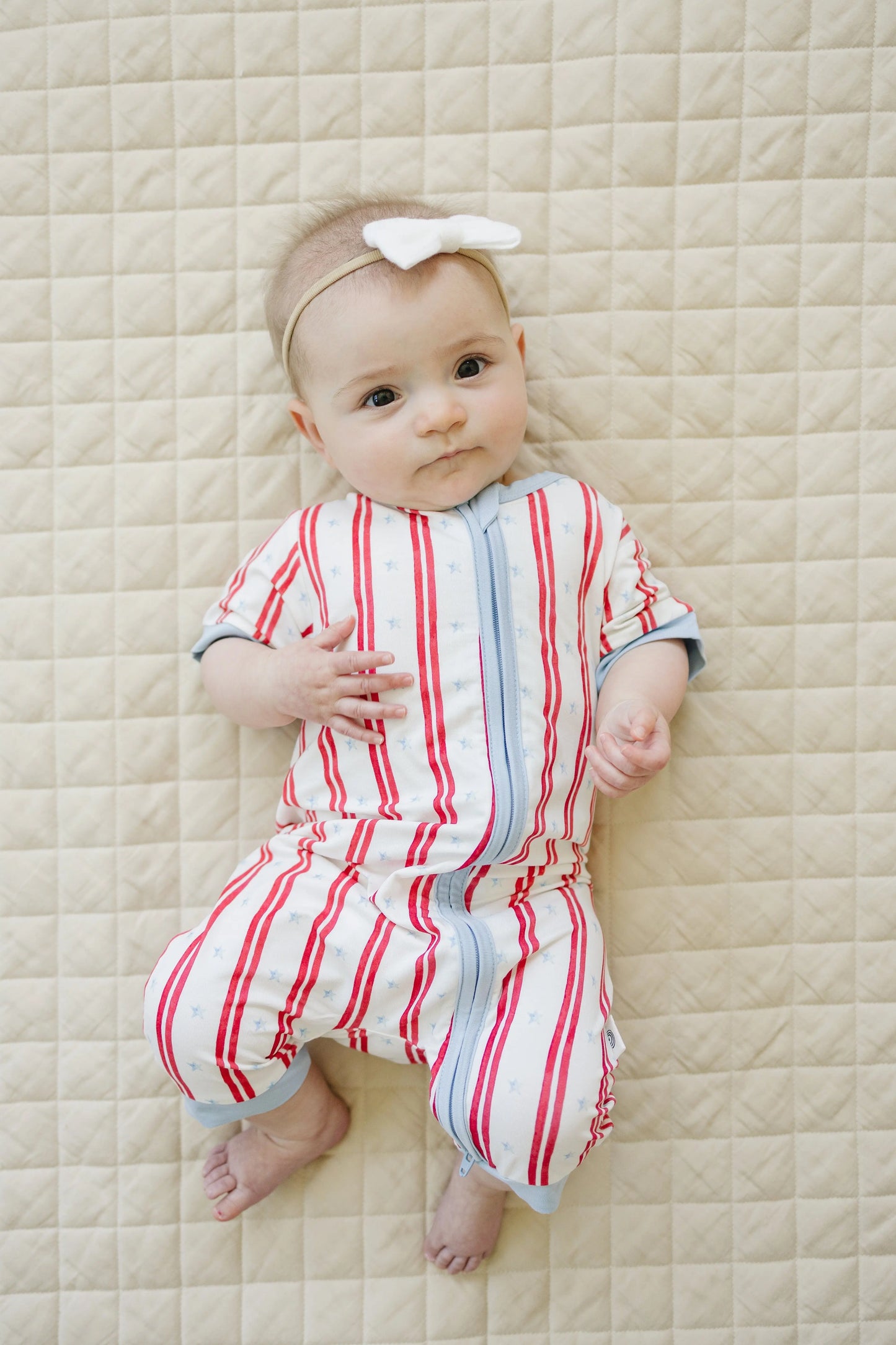Stars And Stripes Bamboo Shorty Pajamas For Babies Little Joy Co. Everetts Place: Online Boutique
