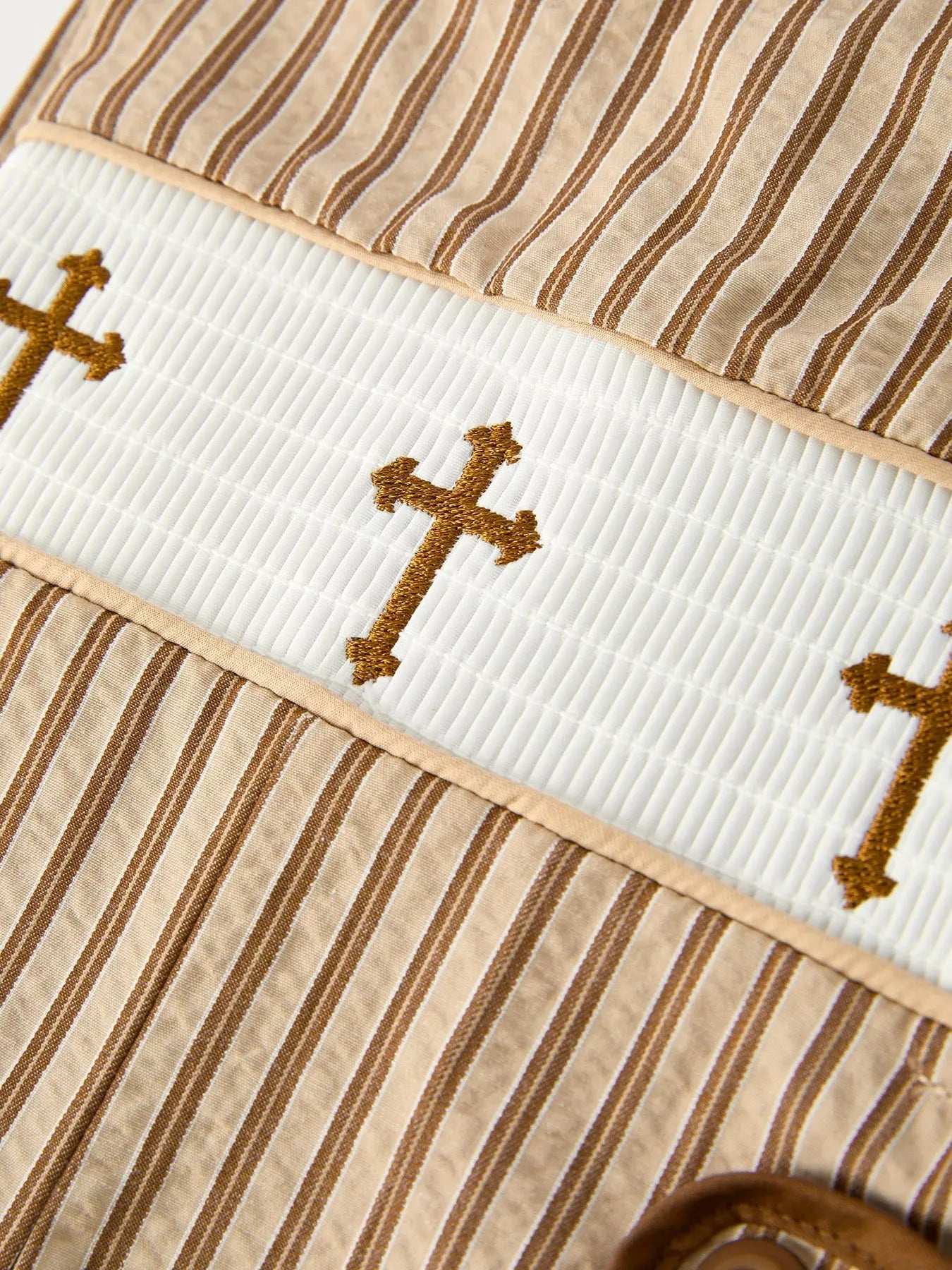 Stripe Smocked Church Christ Bishop Christening Toddler Boys Romper Rylee Faith Designs Everetts Place: Online Boutique