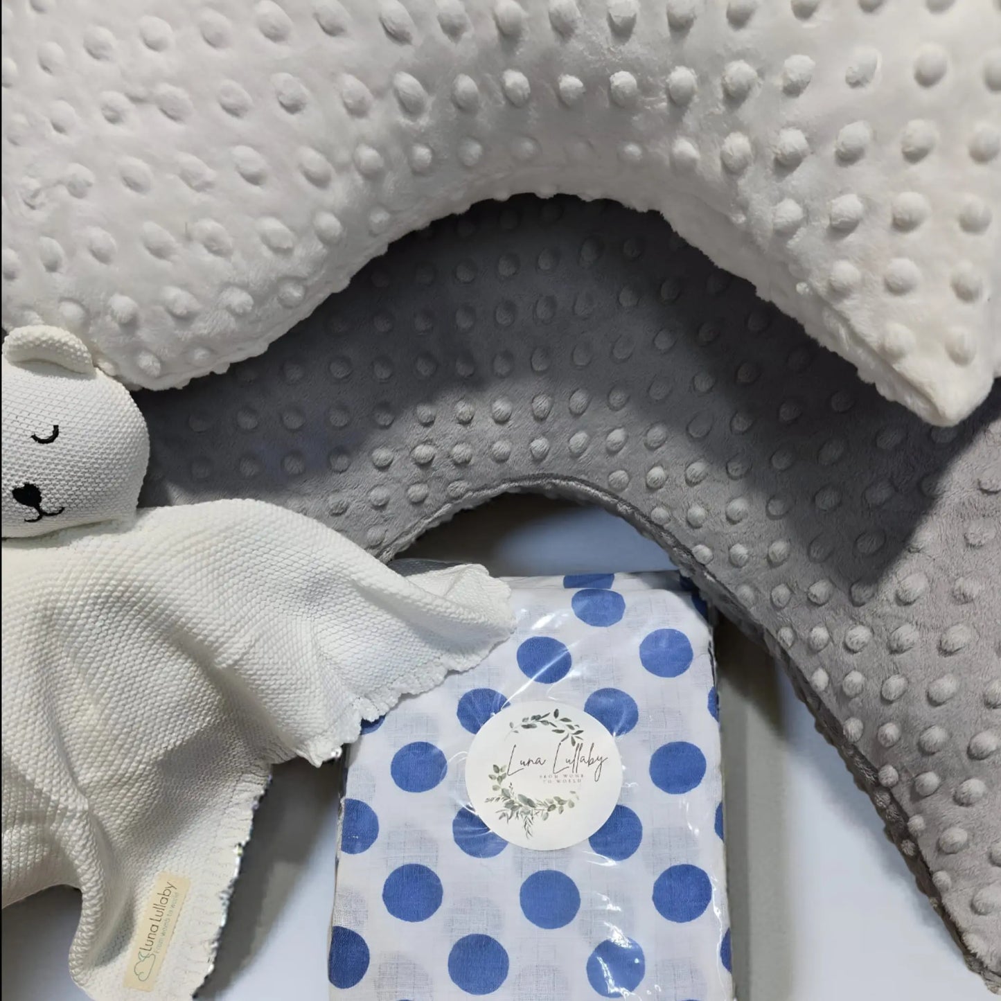 Summer Fun Baby Bundle Grey Dot And Ivory Dot Collection Luna Lullaby Everetts Place: Online Boutique