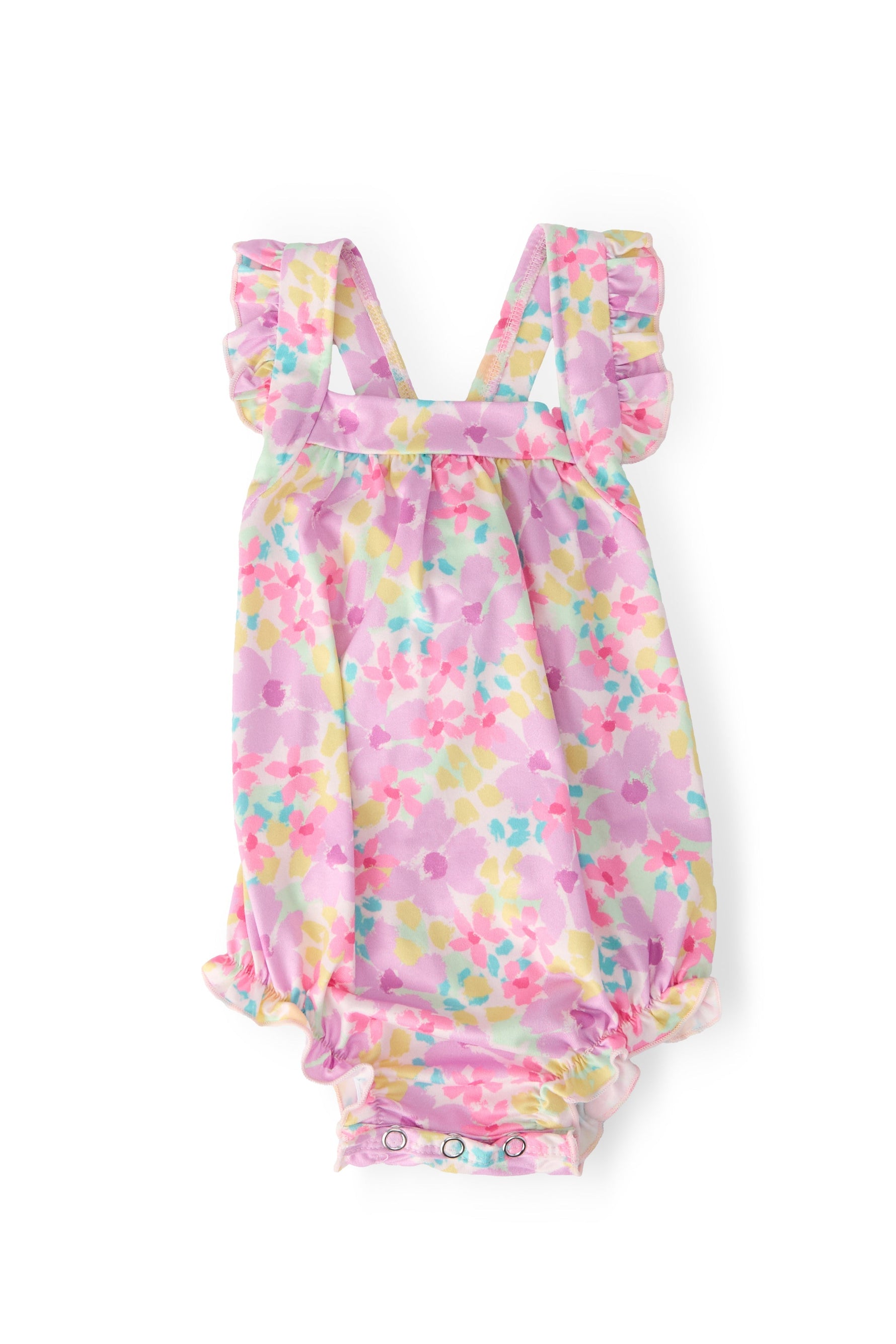 Summer Watercolor Ruffle Crossback Romper For Girls Mila & Rose ® Everetts Place: Online Boutique