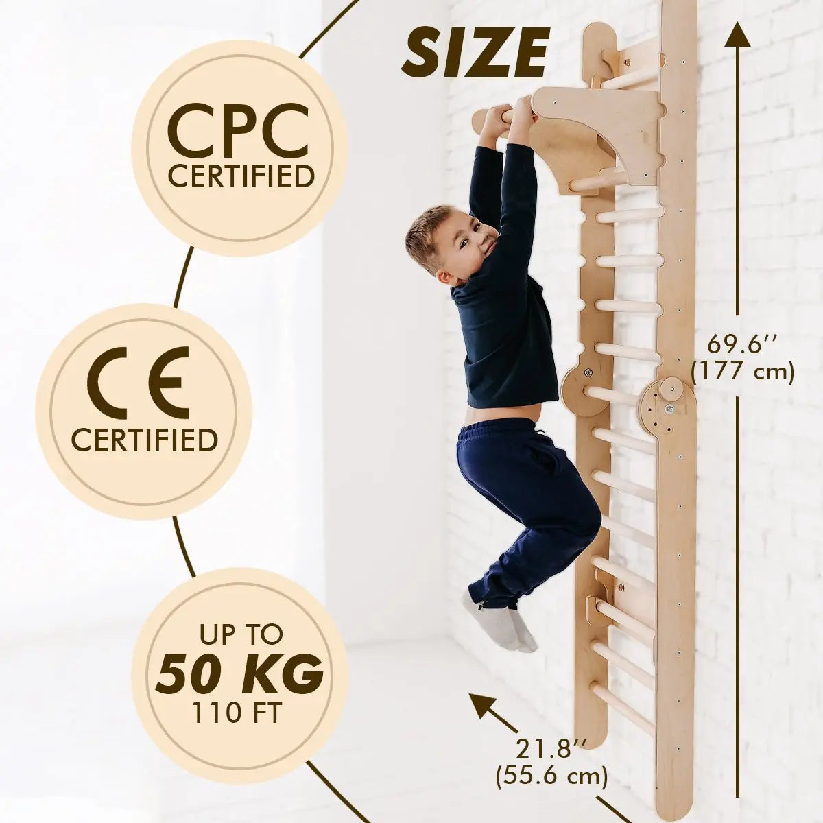 Swedish Ladder Set With Swing Gym 3 In 1 Slide Board And Triangle Ladder Goodevas Everetts Place: Online Boutique