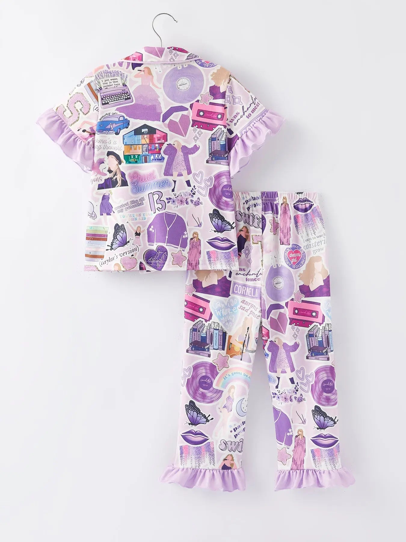 TS Character Print Girls Pajamas Cozy Sleepwear for Kids Rylee Faith Designs