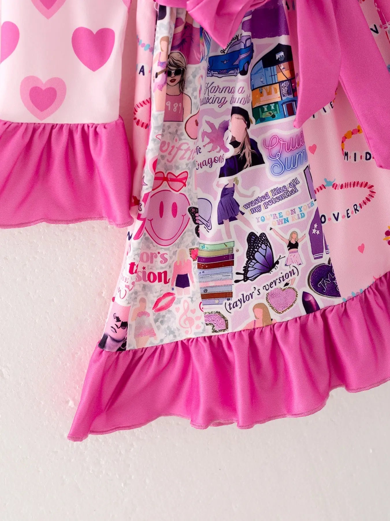 TS Print Girls Milk Silk Dress Comfortable Stylish Everyday Rylee Faith Designs Everetts Place: Online Boutique