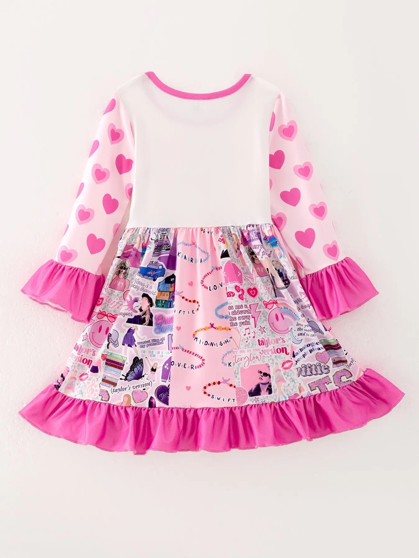 TS Print Girls Milk Silk Dress Comfortable Stylish Everyday Rylee Faith Designs Everetts Place: Online Boutique