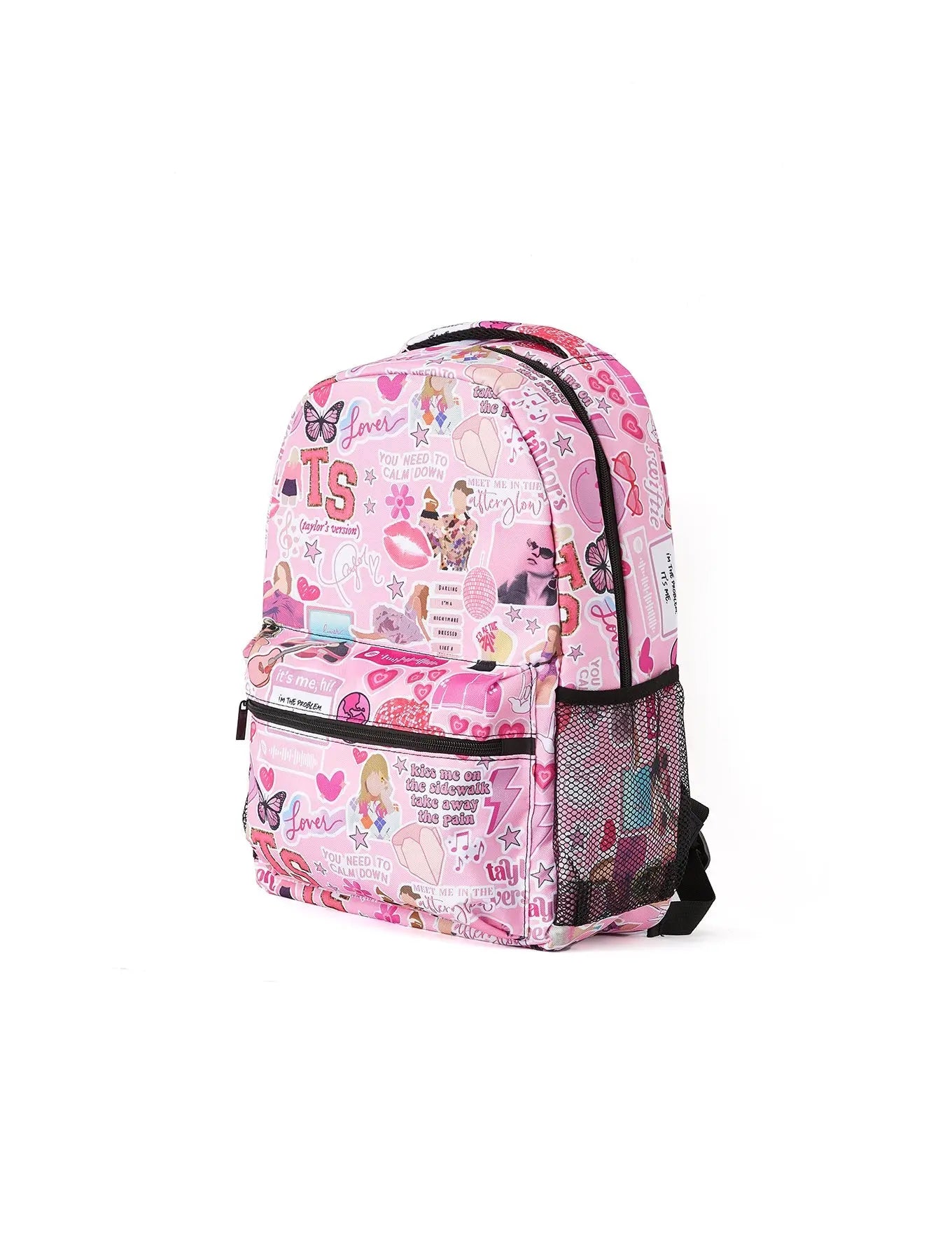TS Print Pink Backpack With Spacious Compartments Stylish Rylee Faith Designs Everetts Place: Online Boutique