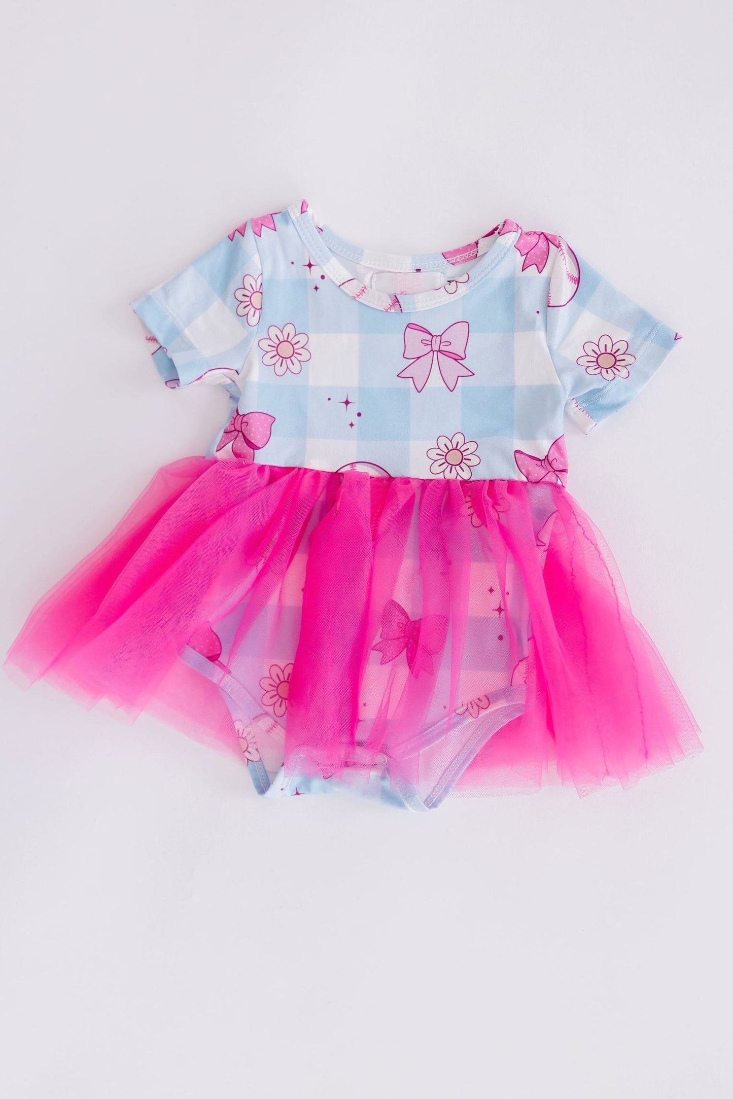 Mila & Rose ® Take Me Out To The Bow Game Tutu Bodysuit For Baby Girls - Apparel & Accessories > Clothing > Baby & Toddler Clothing > Baby & Toddler Dresses Tutu Bodysuit