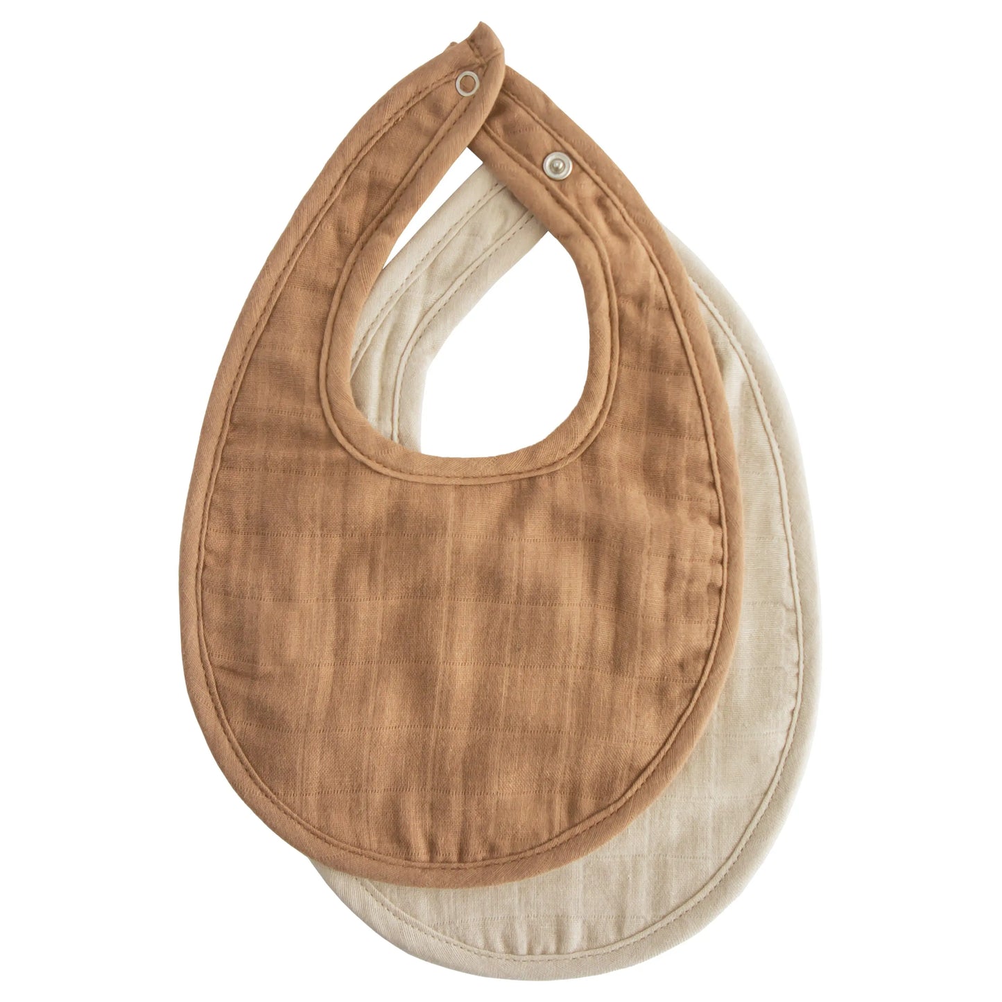 Muslin Bibs for Babies with Dual Snap Closure - Soft and Absorbent Multi-Layered Design Mushie