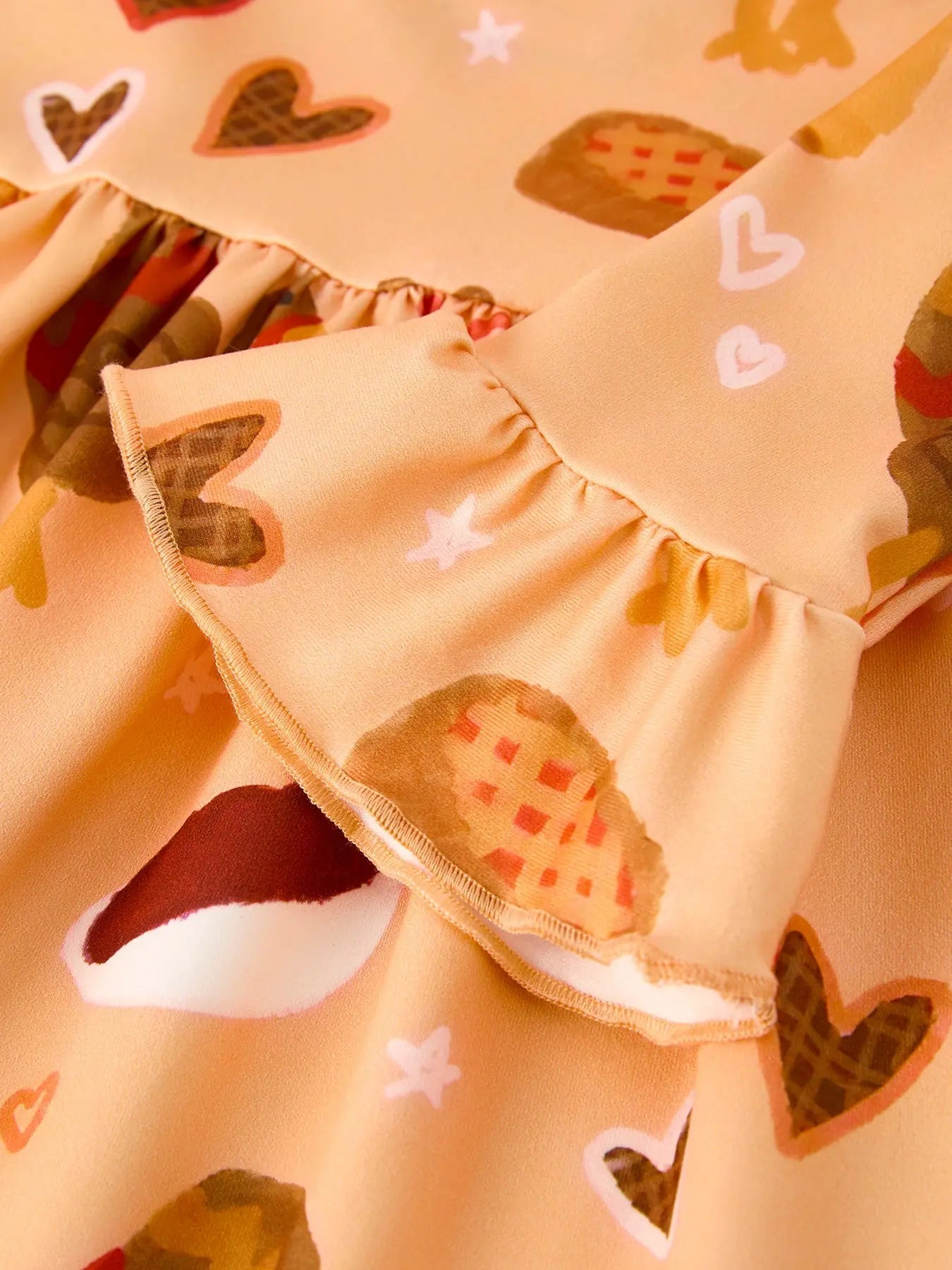 Thanksgiving Day Turkey Pie Print Ruffle Sleeve Dress Rylee Faith Designs Everetts Place: Online Boutique