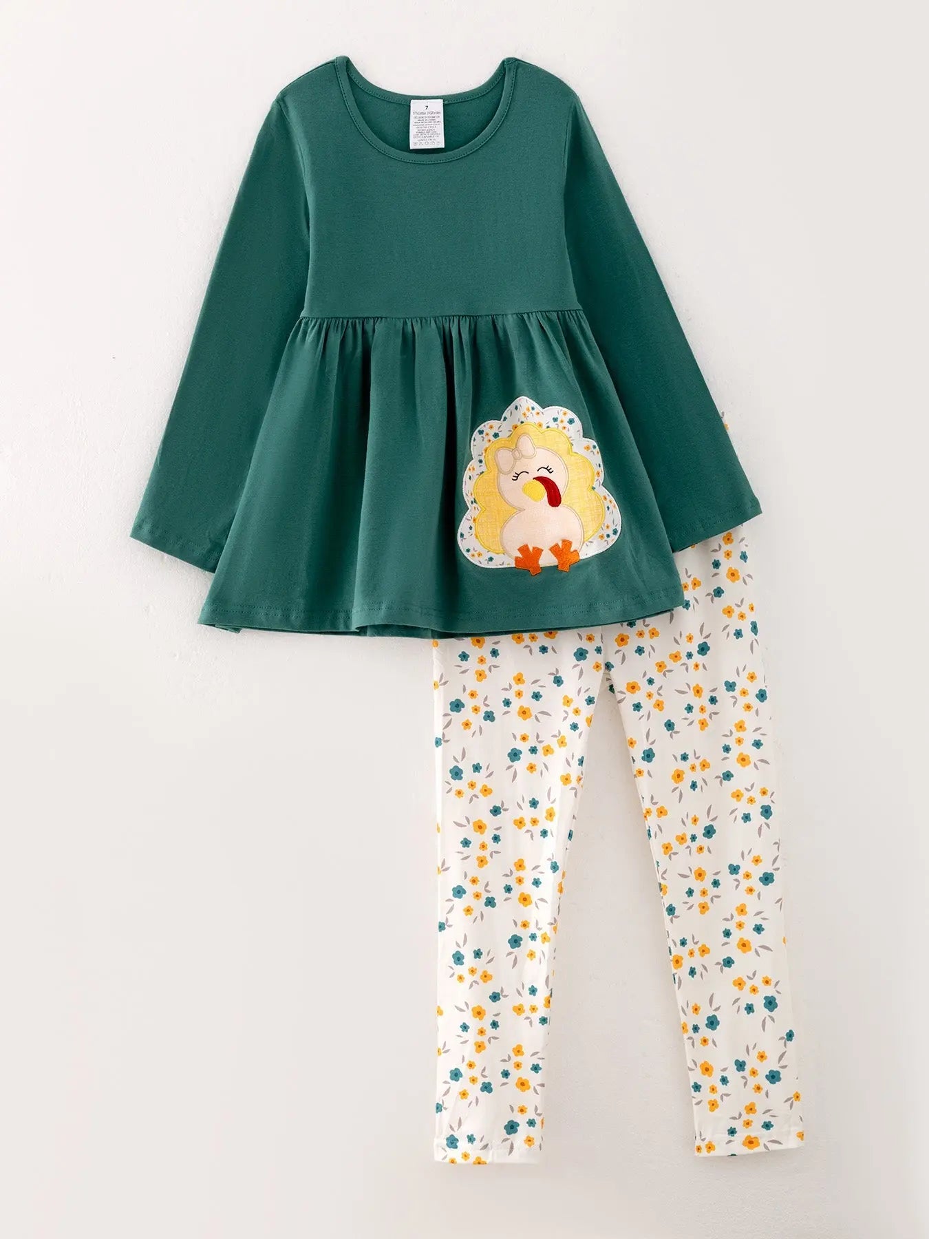 Thanksgiving Turkey Applique Girls Outfit Rylee Faith Designs Everetts Place: Online Boutique